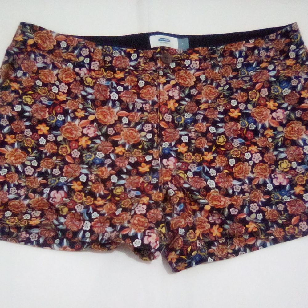 Old Navy 100% Cotton High Waist Floral Shorts Size S Spring Summer